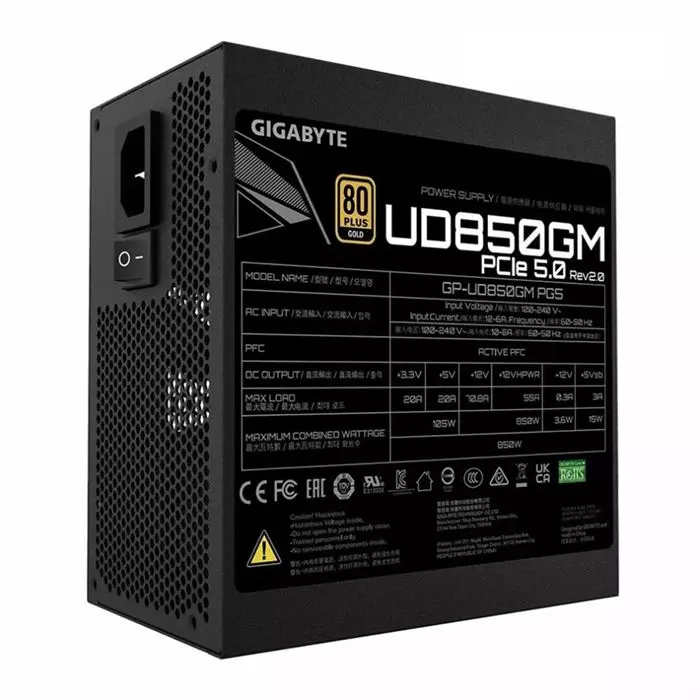 پاور گیگابایت 850 وات Gigabyte UD850GM PG5 ATX.3 Gold Full Modular -gallery-5 - https://www.redtil.com