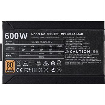 پاور کولرمستر 600 وات Cooler Master MWE Bronze 600W -gallery-7 - https://www.redtil.com