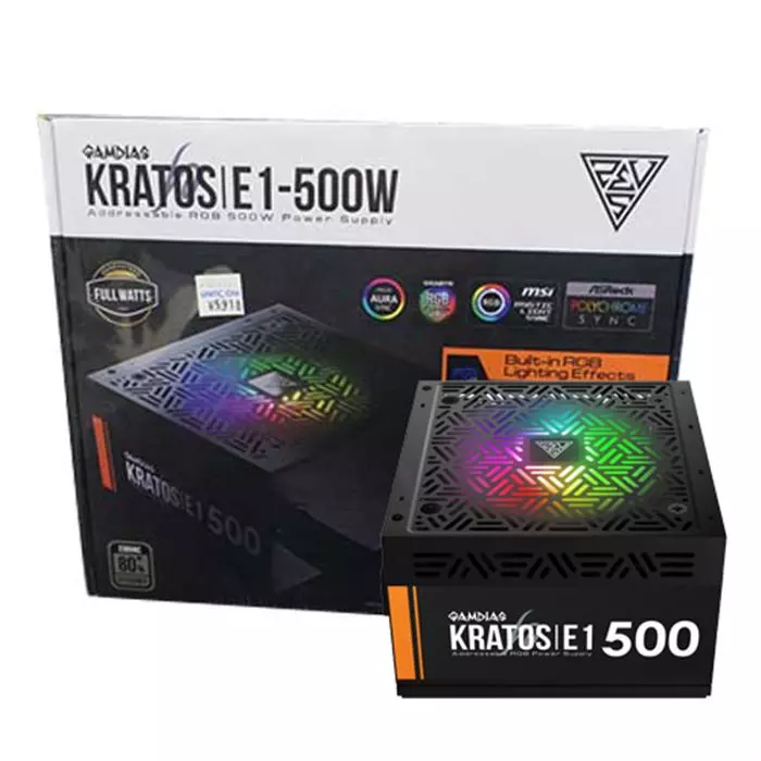 پاور گیم دیاس Power Gamdias KRATOS E1 500W RGB -gallery-4 - https://www.redtil.com