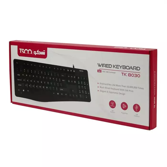 کیبورد سیمی تسکو مدل TK-8030 -gallery-10 - https://www.redtil.com