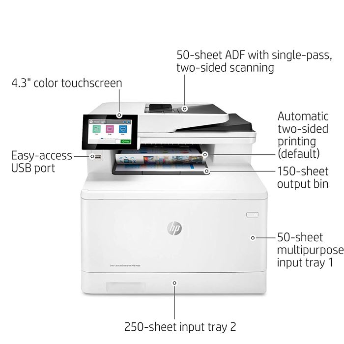 پرینتر چند کاره لیزری اچ‌پی مدل Color LaserJet Enterprise MFP M480f -gallery-20 - https://www.redtil.com